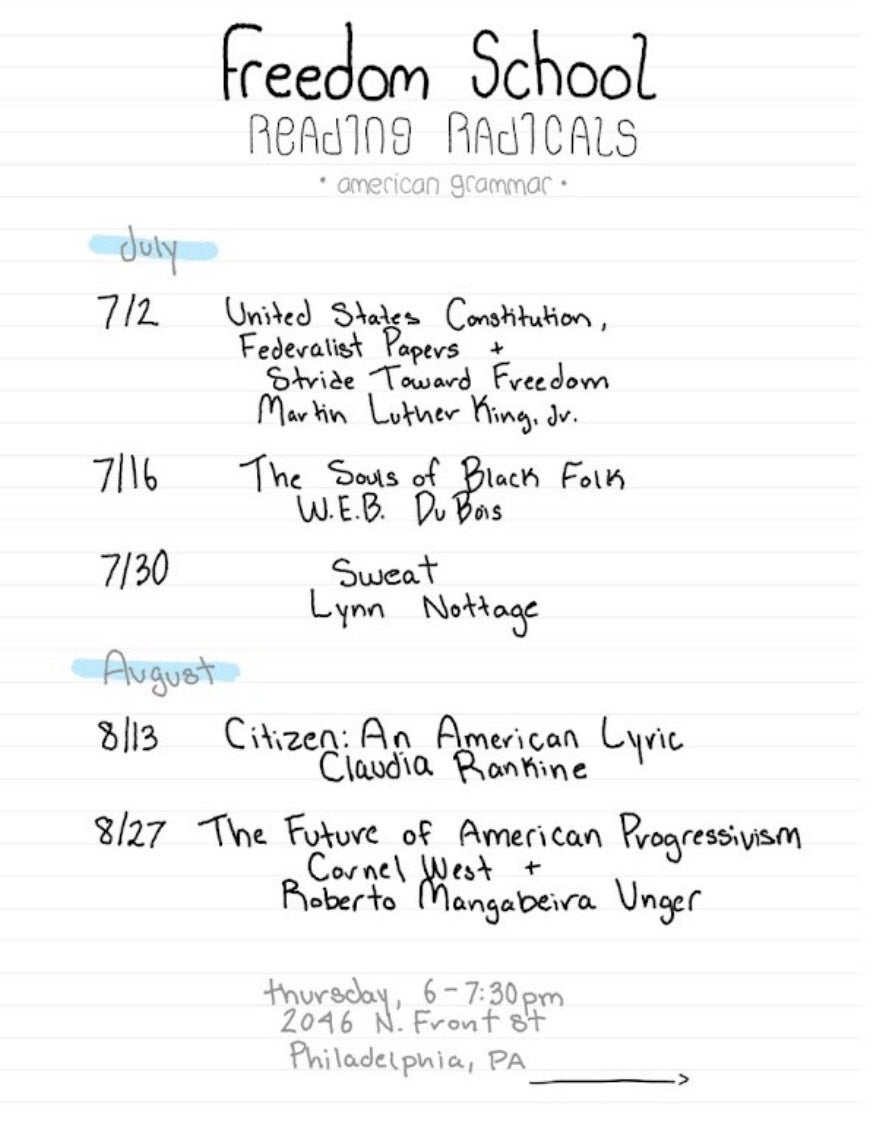 freedom school -- biweekly study group