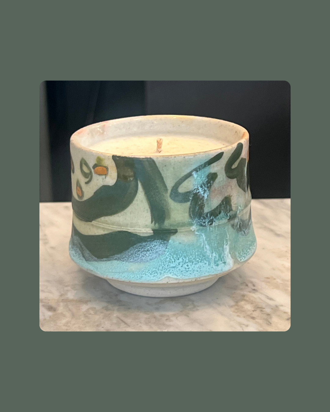 Handpainted Ceramic Candle | Mt. Airy Candle Co.