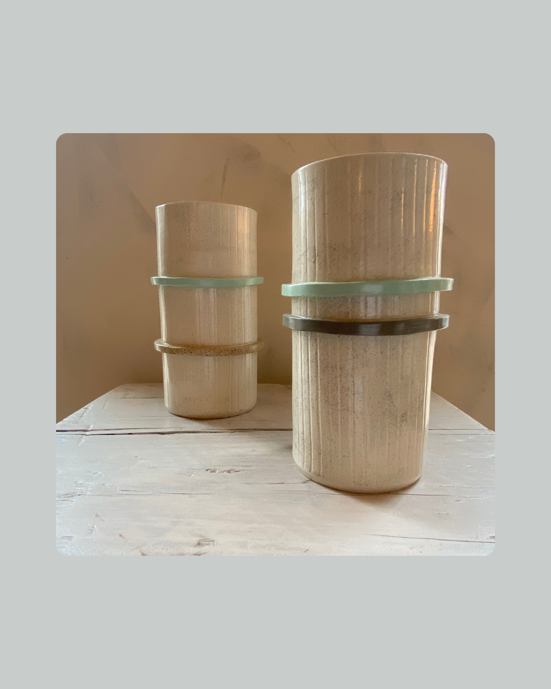 Banded Ceramic Vase | GS