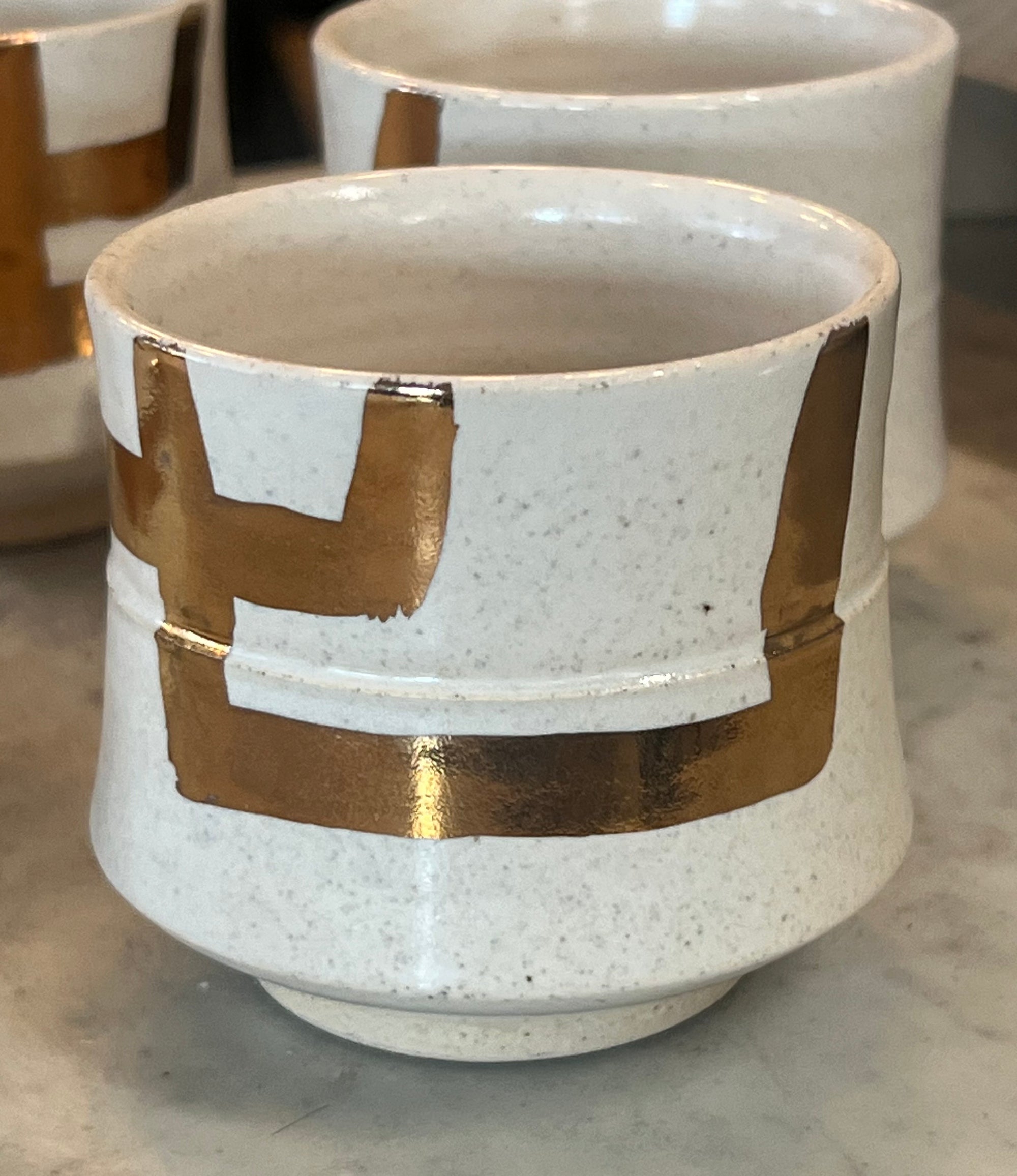 Short Ceramic Cup, Painted / House Tableware