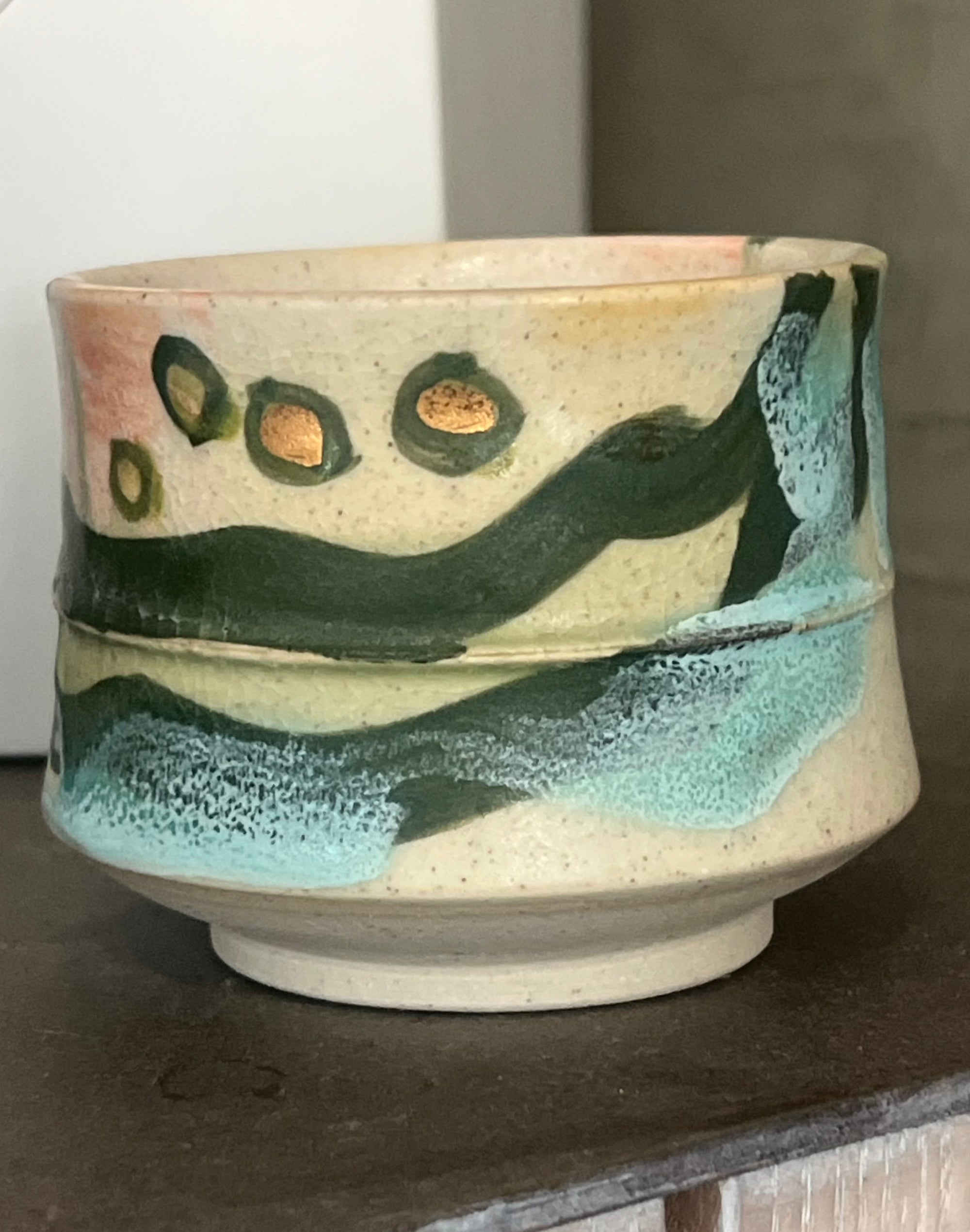 Short Ceramic Cup, Painted / House Tableware