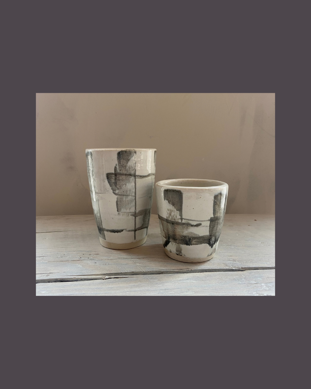 Abstract Grid Ceramic Mug | LR